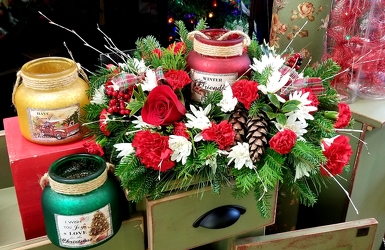 Christmas Hurricane from Olney's Flowers of Rome in Rome, NY