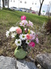 Tulips, Roses & Daisies in Ceramic Vase