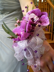 Purple Orchid Wrist Corsage from Olney's Flowers of Rome in Rome, NY