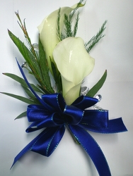 White Calla Lily Wrist Corsage from Olney's Flowers of Rome in Rome, NY
