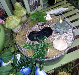 Fairy Garden with Pool from Olney's Flowers of Rome in Rome, NY