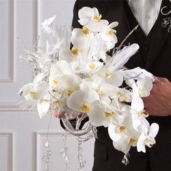 White Orchid Bouquet from Olney's Flowers of Rome in Rome, NY