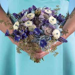 Blue & Lavender Bridesmaid Bouquet from Olney's Flowers of Rome in Rome, NY