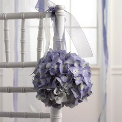 Blue Hydrangea Chair Decoration from Olney's Flowers of Rome in Rome, NY