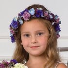 Blue & Lavender Flower Girl Halo from Olney's Flowers of Rome in Rome, NY