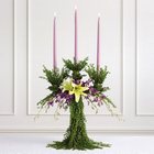 Greenery Candelabra Altar Arrangement from Olney's Flowers of Rome in Rome, NY