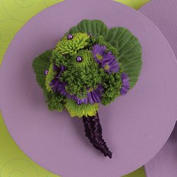 Green & Purple Corsage from Olney's Flowers of Rome in Rome, NY