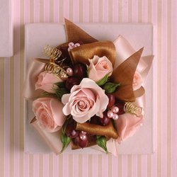 Pink & Brown Corsage from Olney's Flowers of Rome in Rome, NY