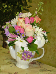 Mom's Elegance Tea Pot from Olney's Flowers of Rome in Rome, NY