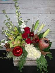 Modern Christmas Box from Olney's Flowers of Rome in Rome, NY
