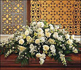 Pure White Casket Spray from Olney's Flowers of Rome in Rome, NY