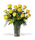 A Dozen Yellow Roses from Olney's Flowers of Rome in Rome, NY