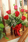 Six Red Roses from Olney's Flowers of Rome in Rome, NY