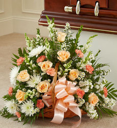 Thoughts & Prayers Peach, Orange & White from Olney's Flowers of Rome in Rome, NY