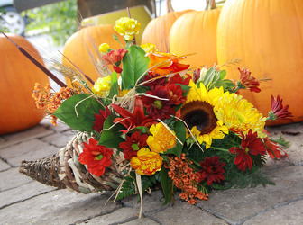 Cornucopia from Olney's Flowers of Rome in Rome, NY