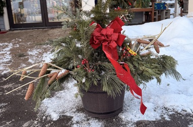 Evergreen Porch Pots from Olney's Flowers of Rome in Rome, NY