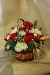 Cardinal Basket from Olney's Flowers of Rome in Rome, NY