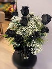 Glittery Black Roses from Olney's Flowers of Rome in Rome, NY