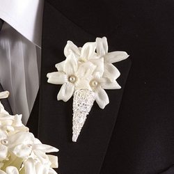 Stephanotis and Pearl Boutonniere from Olney's Flowers of Rome in Rome, NY