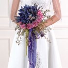 Lavender & Blue Mixed Bridal Bouquet from Olney's Flowers of Rome in Rome, NY