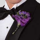 Mixed Purple Boutonniere from Olney's Flowers of Rome in Rome, NY