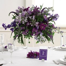 Mixed Lavender Reception Centerpiece from Olney's Flowers of Rome in Rome, NY