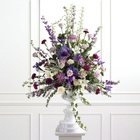 Mixed Lavender Pedestal Arrangement from Olney's Flowers of Rome in Rome, NY
