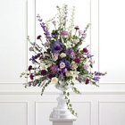 Mixed Lavender Pedestal Arrangement from Olney's Flowers of Rome in Rome, NY
