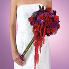 Purple & Red Bridal Bouquet from Olney's Flowers of Rome in Rome, NY
