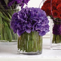 Purple Hydrangea Altar Arrangement from Olney's Flowers of Rome in Rome, NY