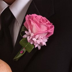 Pink Rose Boutonniere from Olney's Flowers of Rome in Rome, NY