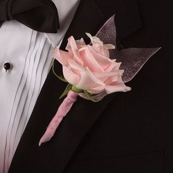 Pink Rose Boutonniere from Olney's Flowers of Rome in Rome, NY