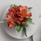 Red Alstromeria Boutonniere from Olney's Flowers of Rome in Rome, NY