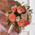 Peach Rose Bridesmaid Bouquet from Olney's Flowers of Rome in Rome, NY