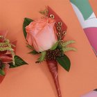Peach Rose Boutonniere from Olney's Flowers of Rome in Rome, NY