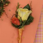Orange & Yellow Rose Boutonniere from Olney's Flowers of Rome in Rome, NY