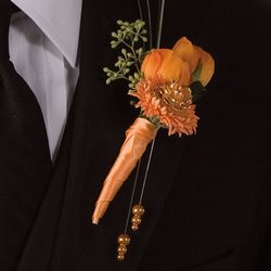 Miedx Peach Boutonniere from Olney's Flowers of Rome in Rome, NY