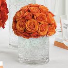 Small Orange Reception Centerpiece from Olney's Flowers of Rome in Rome, NY