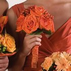 Orange Rose Bridesmaid Bouquet from Olney's Flowers of Rome in Rome, NY