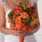Mixed Orange Bridal Bouquet from Olney's Flowers of Rome in Rome, NY