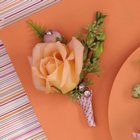 Peach Rose Boutonniere from Olney's Flowers of Rome in Rome, NY