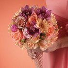 Peach Mixed Bridesmaid Bouquet from Olney's Flowers of Rome in Rome, NY