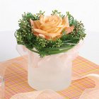 Single Peach Rose Centerpiece from Olney's Flowers of Rome in Rome, NY