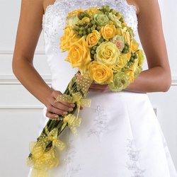 Yellow Mixed Bridal Bouquet from Olney's Flowers of Rome in Rome, NY