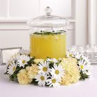 Yellow  & White Punch Bowl Wreath from Olney's Flowers of Rome in Rome, NY