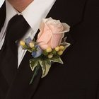 Peach Rose Boutonniere from Olney's Flowers of Rome in Rome, NY