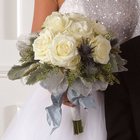 White Rose & Eucalyptus Bridal Bouquet from Olney's Flowers of Rome in Rome, NY