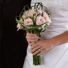 Pink Rose & Bear Grass Bridal Bouquet from Olney's Flowers of Rome in Rome, NY