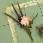 Peach & Brown Boutonniere from Olney's Flowers of Rome in Rome, NY