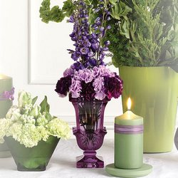 Purple Urn Vase Altar Arrangement from Olney's Flowers of Rome in Rome, NY